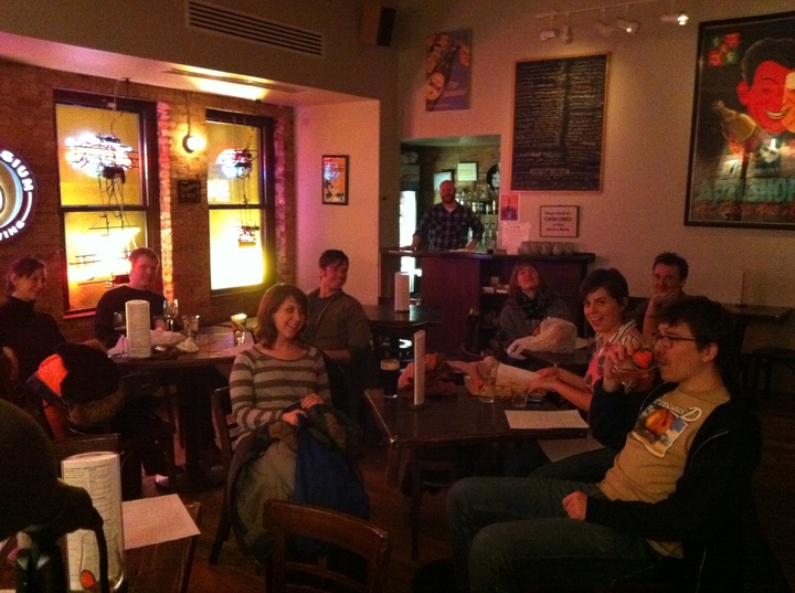 Tuesday Funk's amazing audience cozy during the blizzard