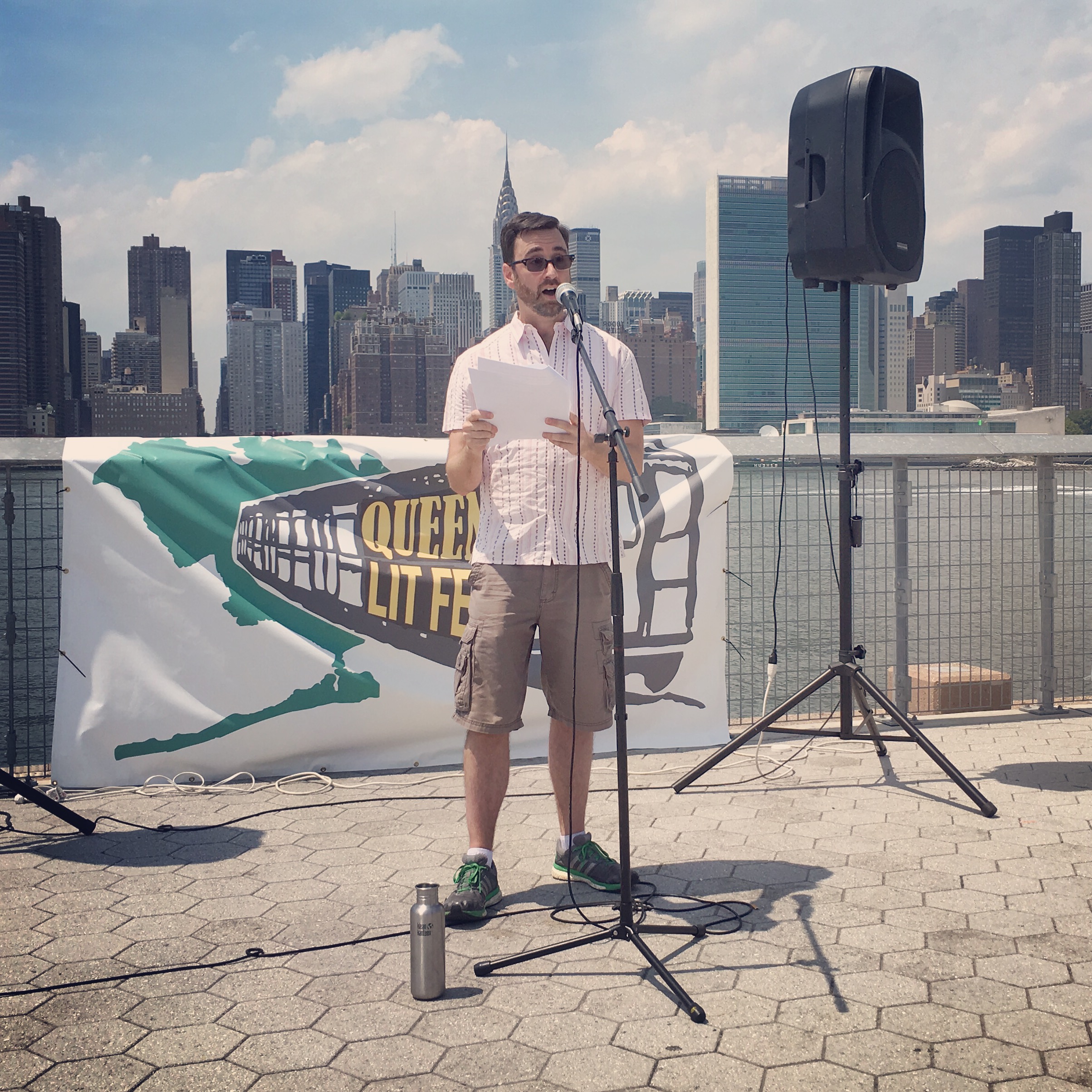 Andrew Willett reads for Line Break at the Queens Lit Fest, LIC Landing, Long Island City, NY, July 16, 2016